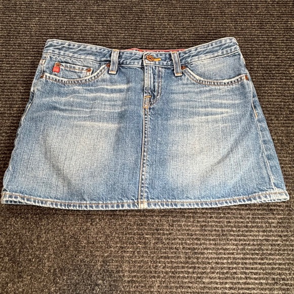 Big Star Dresses & Skirts - Big Star Janet Denim Mini Skirt Womens 29 Medium Wash Made in USA Y2K Jean Skirt